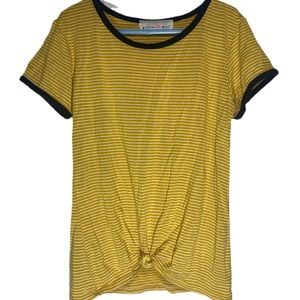 Glitter Girl Striped Shirt w/ Tie Front Sz 6/7